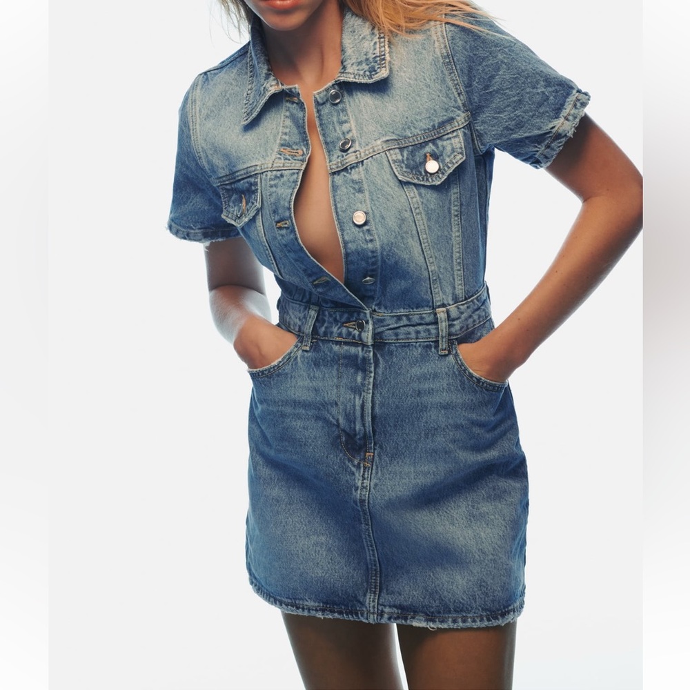 ZARA Denim shirt dress